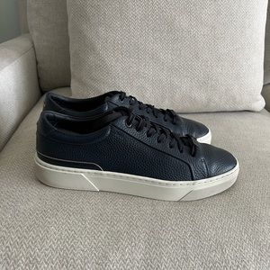 Hugo Boss Navy Leather Sneakers